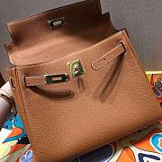 Hermas kelly 35cm with Gold Hardware Brown - 3