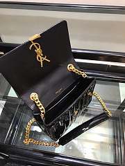 ysl patent leather shoulder bag black with Gold hardware - 6