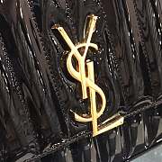 ysl patent leather shoulder bag black with Gold hardware - 2