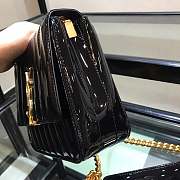 ysl patent leather shoulder bag black with Gold hardware - 3