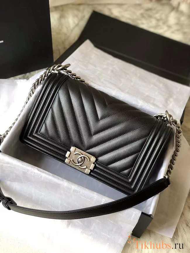 Chanel Leboy lambskin with sliver hardware 20cm - 1