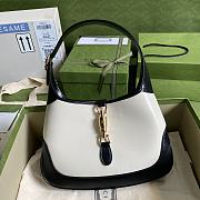 Jackie 1961 Small Shoulder Bag Black/White 636706 Size: 28x19x4.5cm - 1