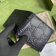 GG Embossed Wallet Black 625562 12X9.7cm - 2