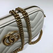 Gucci GG Marmont Shoulder Bags White 598596 Size 19x10cm - 2