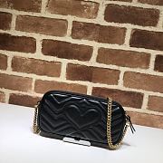 Gucci GG Marmont Shoulder Bags Black 598596 Size 19x10cm - 2