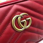 Gucci GG Marmont Shoulder Bags Red 598596 Size 19x10cm - 2