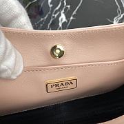 Prada Leather Chain Hobo Bag Pink 1BC148 Size 25.5x15.5x4cm - 6