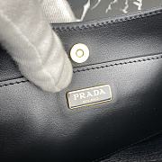 Prada Leather Chain Hobo Bag Black 1BC148 Size 25.5x15.5x4cm - 6