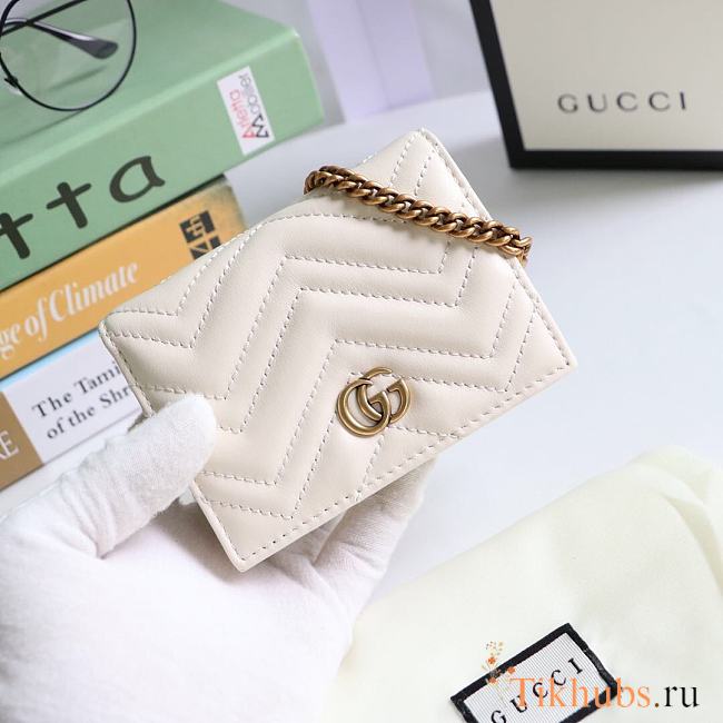 GG Marmont Card Case Wallet White 625693 Size 11x8.5x3cm - 1