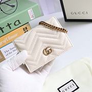 GG Marmont Card Case Wallet White 625693 Size 11x8.5x3cm - 1