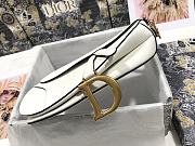 SADDLE BAG Latte Grained Calfskin White M0446 Size 25.5x20x6.5cm - 5