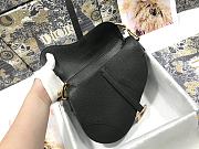 SADDLE BAG Latte Grained Calfskin Black M0446 Size 25.5x20x6.5cm - 5