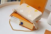 LV-MINI POCHETTE ACCESSOIRES White/Yellow M80501 Size 15.5x10.5x4 cm - 3