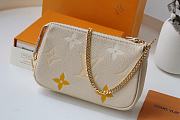 LV-MINI POCHETTE ACCESSOIRES White/Yellow M80501 Size 15.5x10.5x4 cm - 4