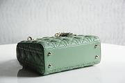 My Lady Dior ABC Enamel Button Series Green 8878 Size 20x16.5x8 cm - 3