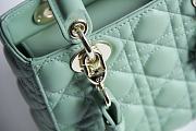 My Lady Dior ABC Enamel Button Series Green 8878 Size 20x16.5x8 cm - 4