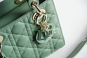 My Lady Dior ABC Enamel Button Series Green 8878 Size 20x16.5x8 cm - 6