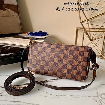 LV POCHETTE ACCESSOIRES Damier Azur canvas N40712 Size 22.5x4x12.5 cm