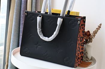 LV-ONTHEGO Original Single Leopard Black M45498 Size 35x28x15 cm