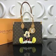 LV-Mickey yellow flower Onthego medium handbag M45039 Size 34x26x15 cm  - 1