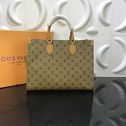 LV-Mickey yellow flower Onthego medium handbag original M45039 Size 34x26x15 cm  - 5