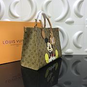 LV-Mickey yellow flower Onthego medium handbag original M45039 Size 34x26x15 cm  - 4