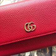 Gucci Pre-Owned GG Marmont continental red wallet 456116 Size 19x10x2.5 cm - 3