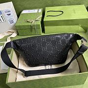 GG Embossed Belt Bag Black 645093 Size 28×18×8 cm - 5