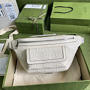 GG Embossed Belt Bag White 645093 Size 28×18×8 cm - 1