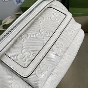 GG Embossed Belt Bag White 645093 Size 28×18×8 cm - 3