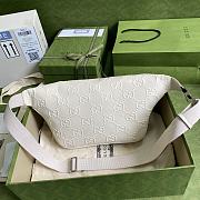 GG Embossed Belt Bag White 645093 Size 28×18×8 cm - 5