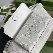 GG Embossed Belt Bag White 645093 Size 28×18×8 cm - 6