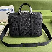 GG Embossed Briefcase 658573 Size 40×29×6 cm - 1