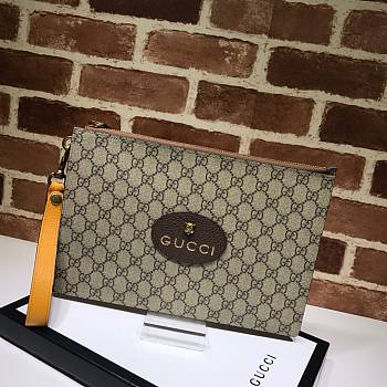 Gucci-Neo Vintage GG Supreme Pouch 473956 Size 30.5x21x1.5 cm