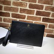 Gucci-Leather Clutch Black 523684 Size 30x20 cm - 1