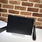 Gucci-Leather Clutch Black 523684 Size 30x20 cm - 3