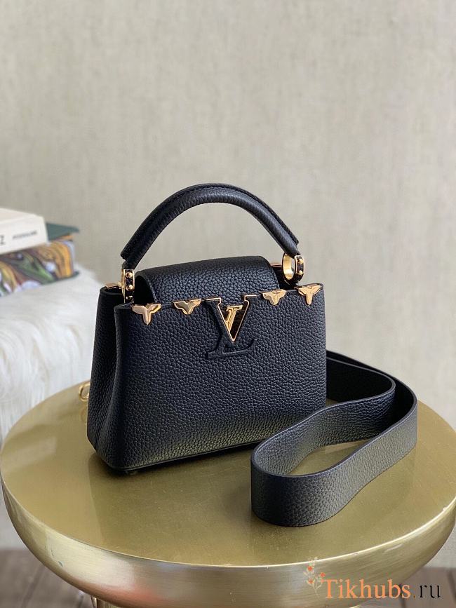 LV Capucines Mini Bag Taurillon Black M56848 Size 21x14x8 cm - 1