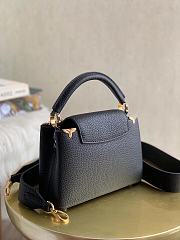 LV Capucines Mini Bag Taurillon Black M56848 Size 21x14x8 cm - 3