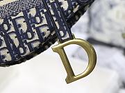 Dior-Classic Embroidery Blue M9001 Size 25.5x20x6.5 cm - 6