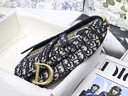 Dior-Classic Embroidery Blue M9001 Size 25.5x20x6.5 cm - 5