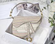 Dior-Classic Embroidery Stripes Color M9001 Size 25.5x20x6.5 cm - 1