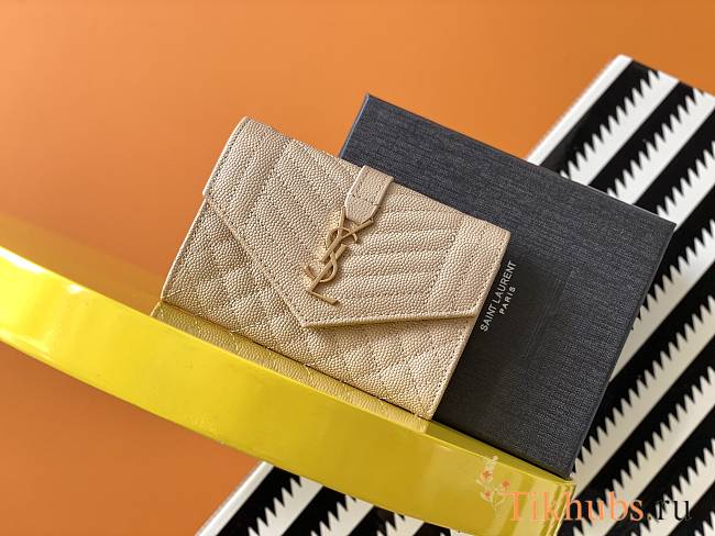 YSL-MONOGRAM FLAP WALLET 651026 Size 13,5X9,5X3 cm - 1