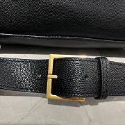 YSL-CLASSIC Black Leather Belt Bag 569737 Size 25×14×3.5cm - 6