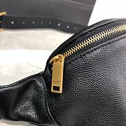 YSL-CLASSIC Black Leather Belt Bag 569737 Size 25×14×3.5cm - 2