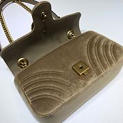 GUCCI Velvet Matelasse GG Marmont Beige 446744 Size 23x14x6 cm - 6