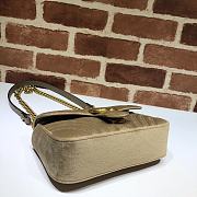 GUCCI Velvet Matelasse GG Marmont Beige 446744 Size 23x14x6 cm - 5