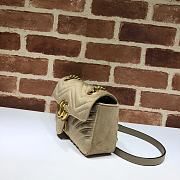 GUCCI Velvet Matelasse GG Marmont Beige 446744 Size 23x14x6 cm - 2