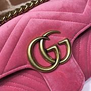 GUCCI Velvet Matelasse GG Marmont Light Pink 446744 23x14x6 cm - 5