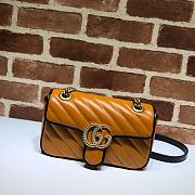 Gucci Shoulder GG Marmont Mini Black/Orange 446744 23x14x6 cm - 1