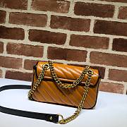 Gucci Shoulder GG Marmont Mini Black/Orange 446744 23x14x6 cm - 3